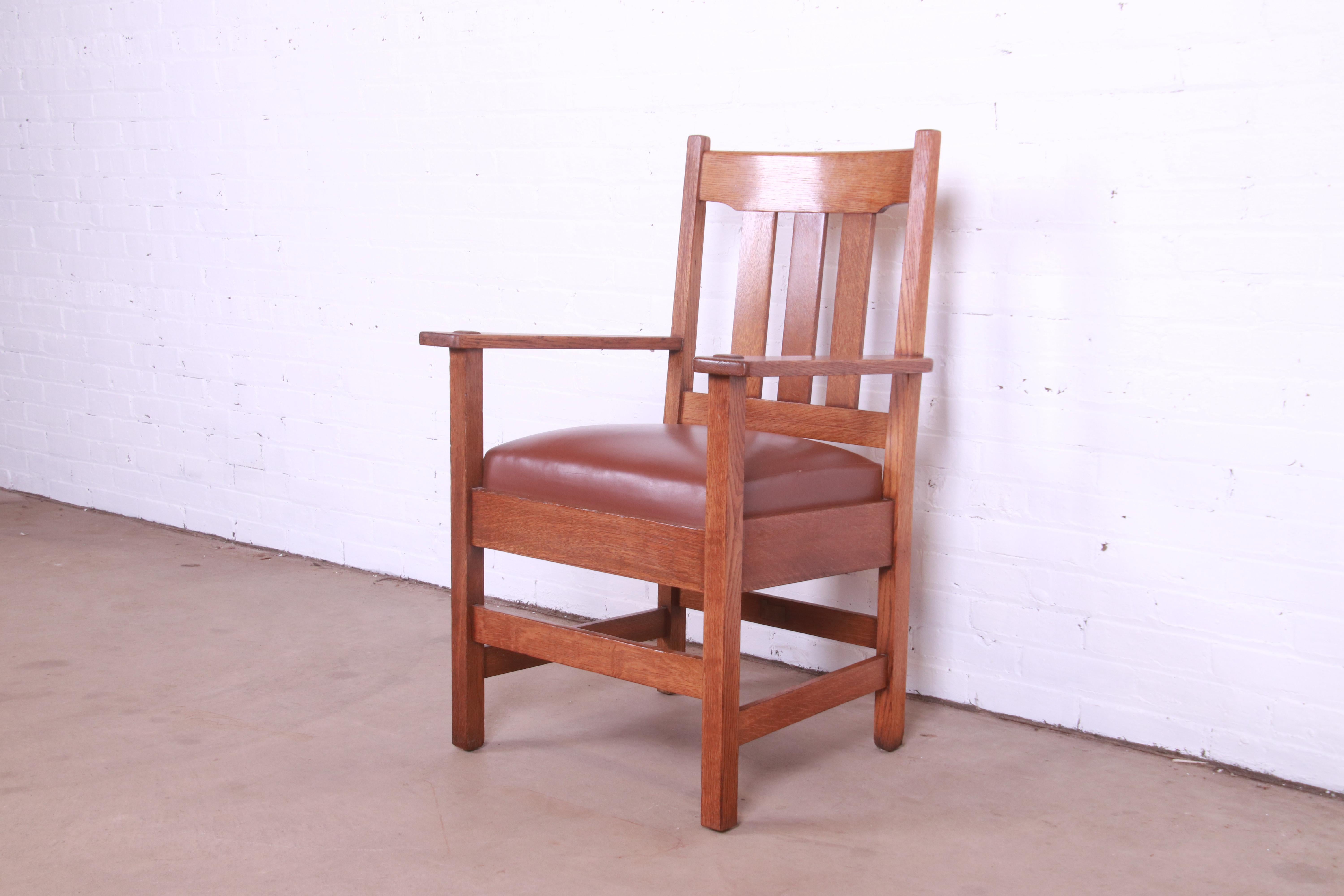 Stickley Brothers Mission Oak Arts & Crafts Sessel, Paar (Arts and Crafts) im Angebot
