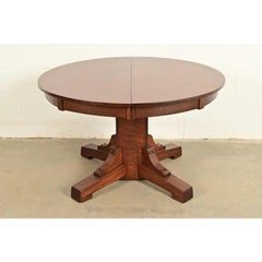 Stickley Brothers Mission Oak Arts & Crafts Dining Table, Newly Refinished