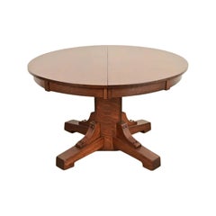 Stickley Brothers Mission Oak Arts & Crafts Dining Table, Newly Refinished