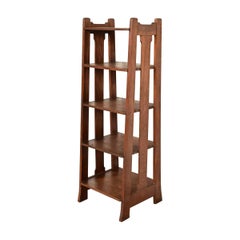 Stickley Brothers Mission Oak Arts & Crafts Slatted Bookcase or Magazine Rack