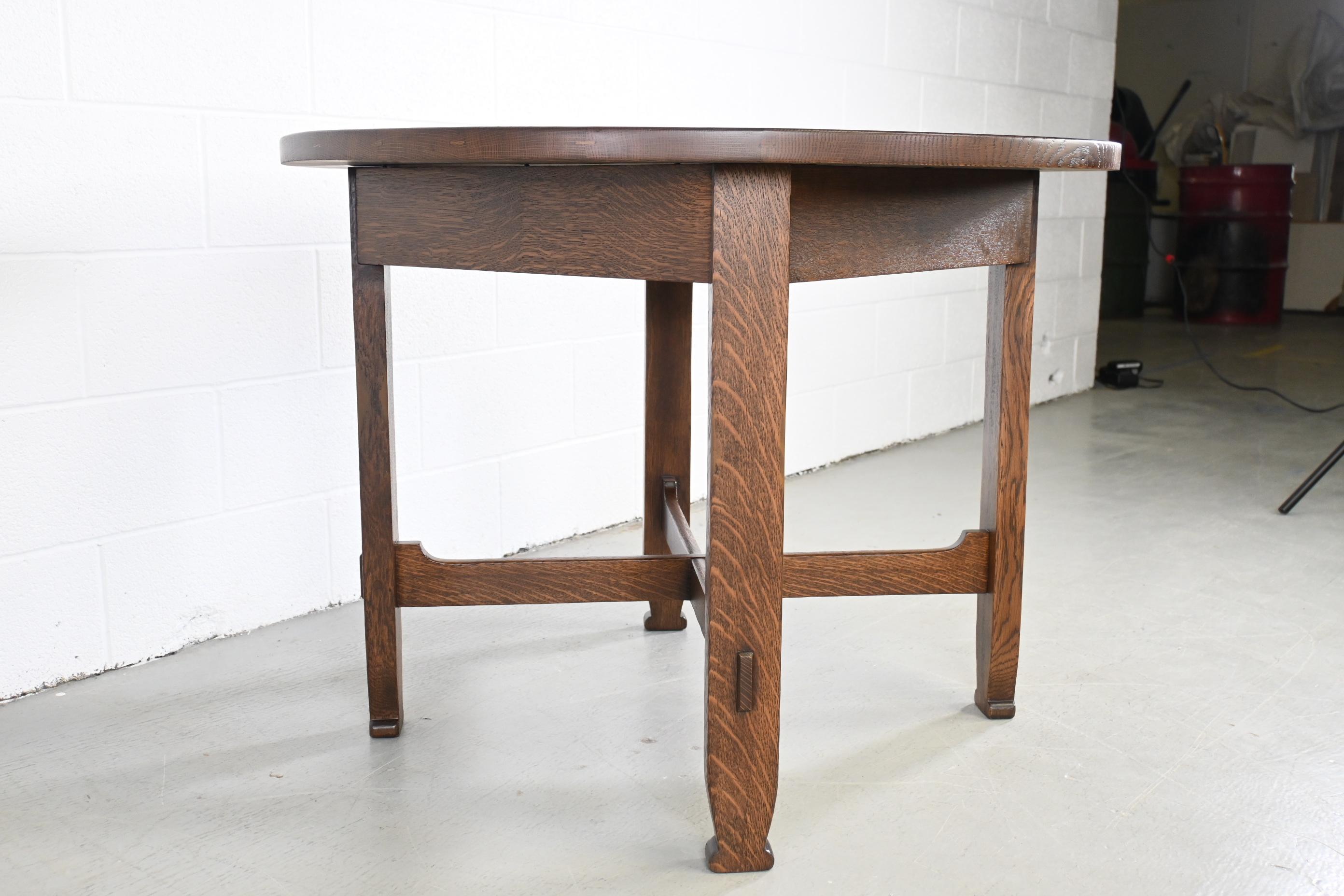 Mid-20th Century Stickley Brothers Mission Oak Game Table or Center Table No. 2694 For Sale