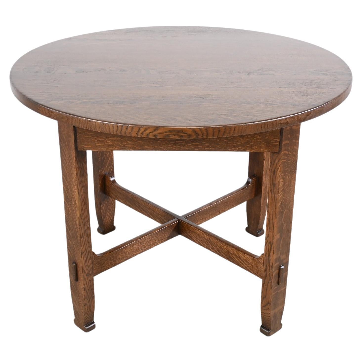Stickley Brothers Mission Oak Game Table or Center Table No. 2694 For Sale