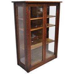 Stickley Brothers Quaint Möbel Mission Eiche zwei Tür Bücherregal China Cabinet