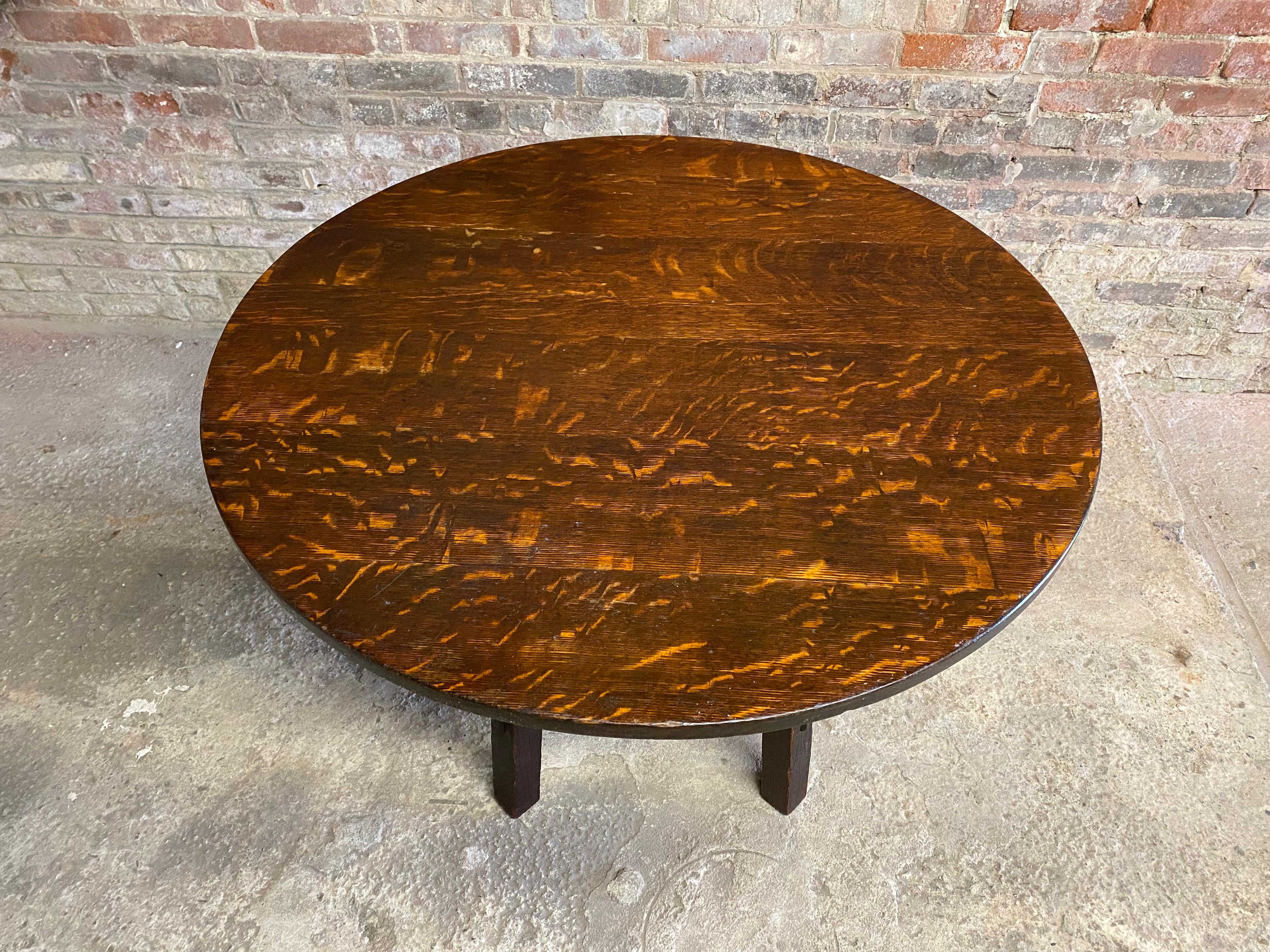American Stickley Brothers Quaint Furniture Quarter Sawn Oak Side Table