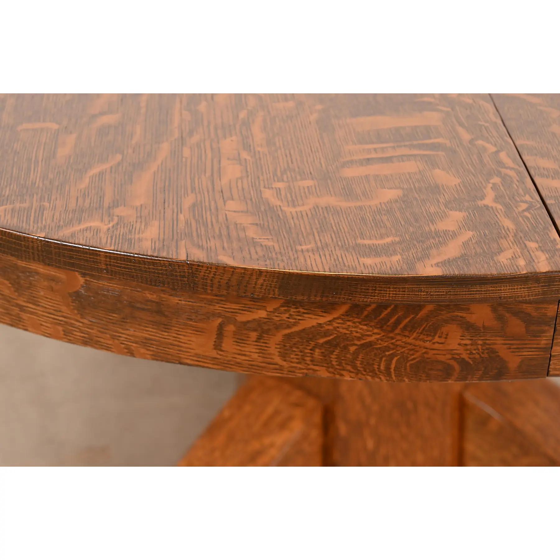 Table de salle à manger de style Brothers Antique Mission Arts & Crafts, refinished en vente 4