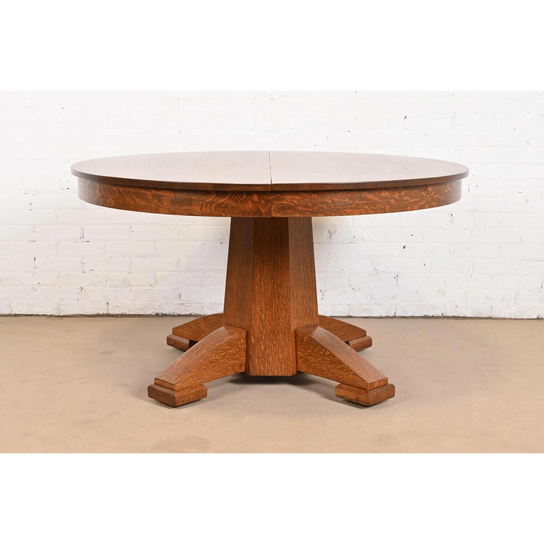 Arts and Crafts Table de salle à manger de style Brothers Antique Mission Arts & Crafts, refinished en vente