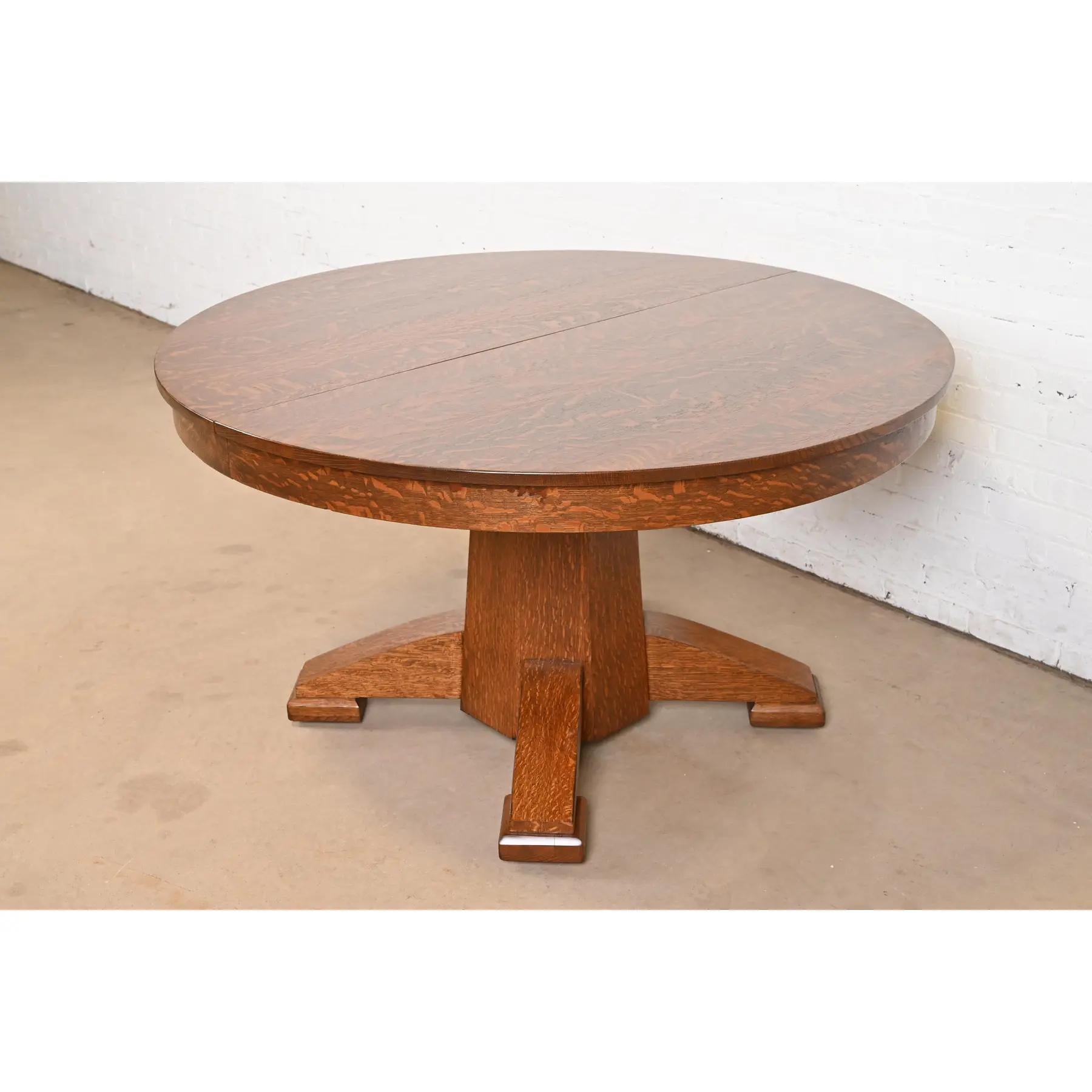 Américain Table de salle à manger de style Brothers Antique Mission Arts & Crafts, refinished en vente