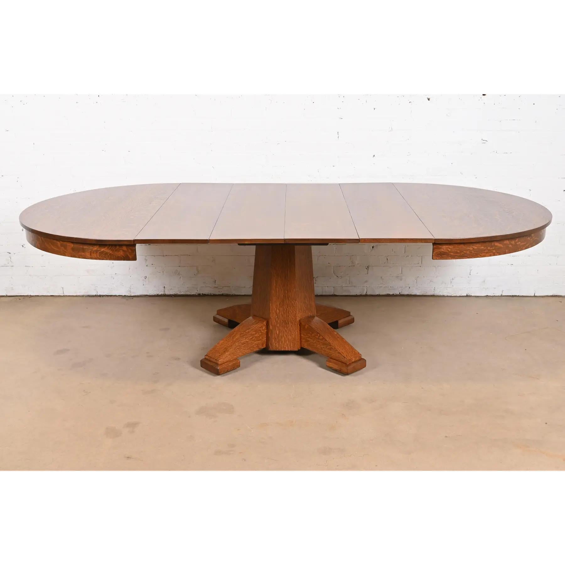 Table de salle à manger de style Brothers Antique Mission Arts & Crafts, refinished en vente 1