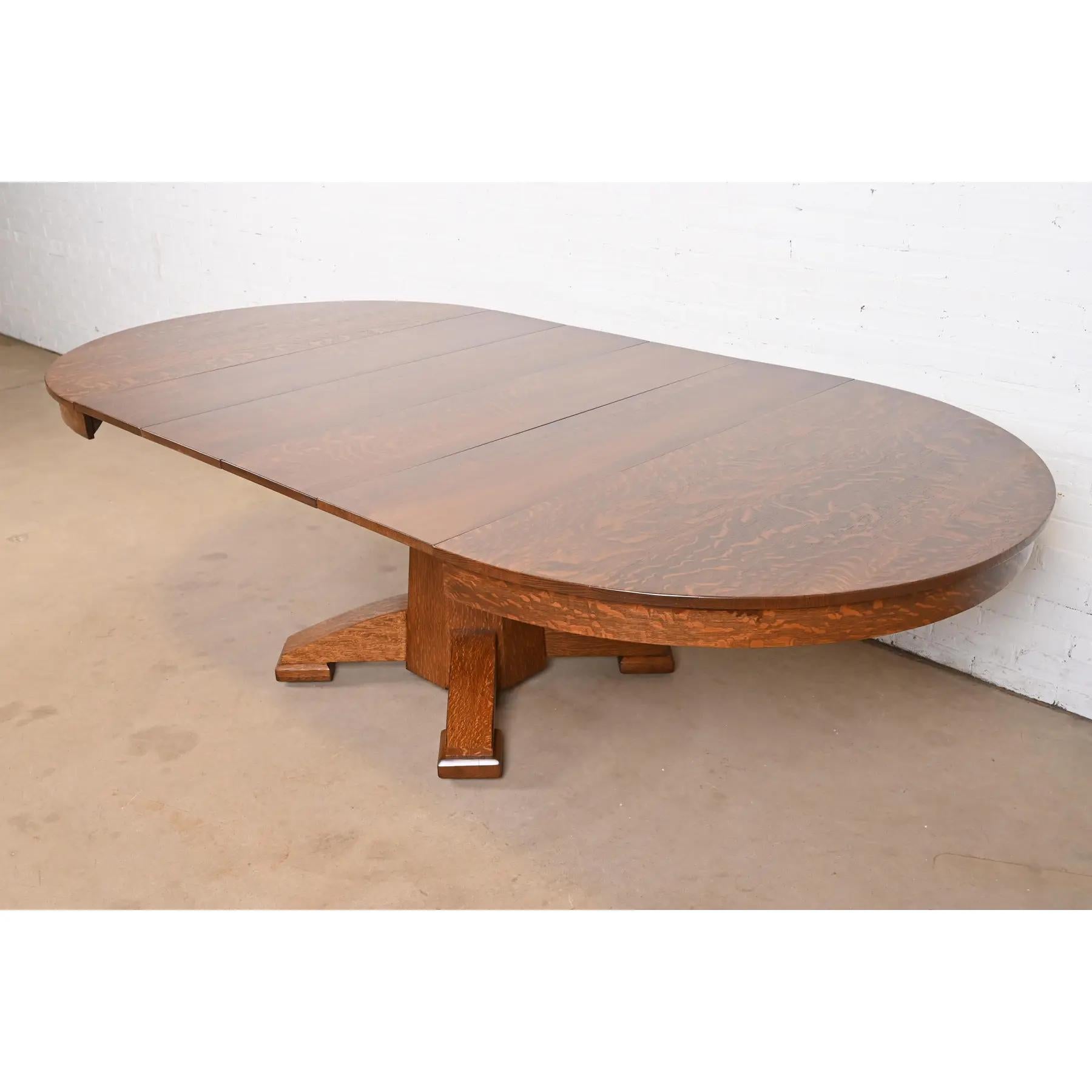 Table de salle à manger de style Brothers Antique Mission Arts & Crafts, refinished en vente 2