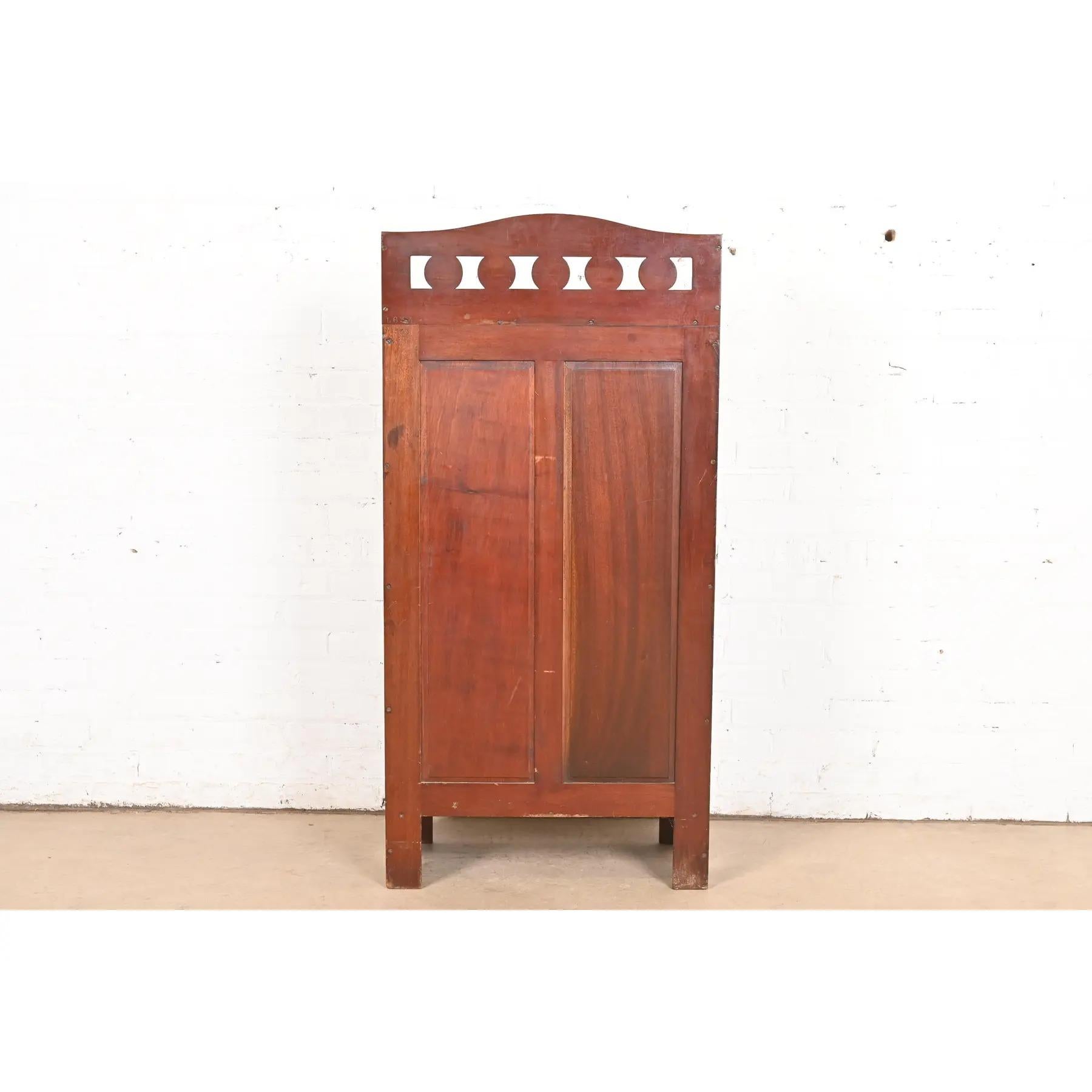 Stickley Brothers Style Antique Mission Arts & Crafts Mahogany Secretary Desk For Sale 8