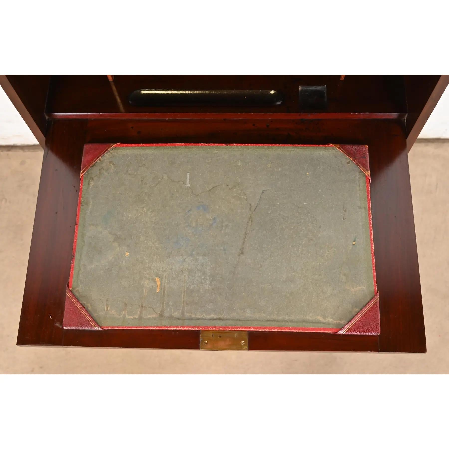 Stickley Brothers Style Antique Mission Arts & Crafts Mahogany Secretary Desk For Sale 1
