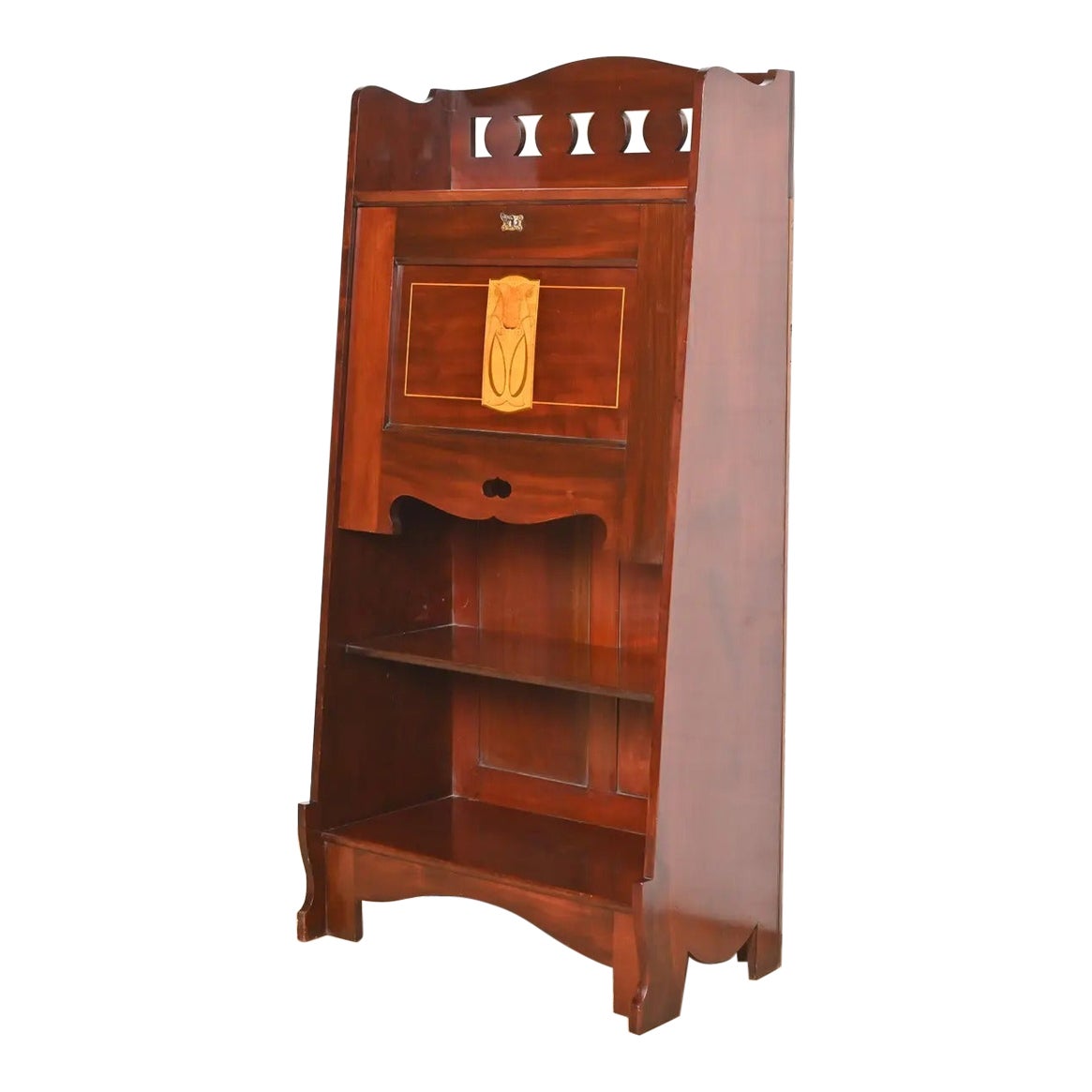 Stickley Brothers Style Antique Mission Arts & Crafts Mahogany Secretary Desk For Sale