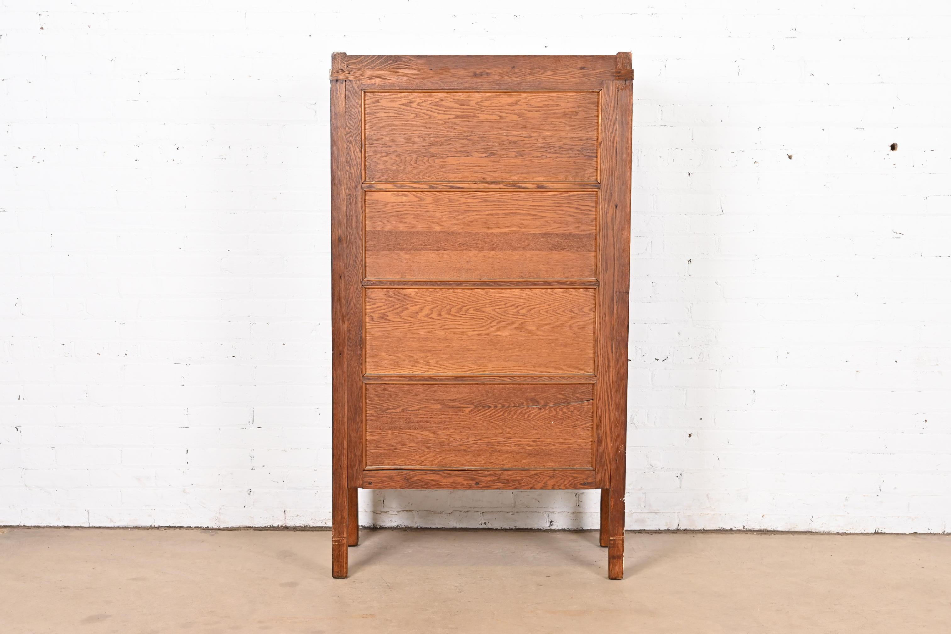 Stickley Brothers Style Antique Mission Oak Arts and Crafts Bookcase Cabinet 6