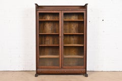 Stickley Brothers Style Antique Mission Oak Arts and Crafts Bookcase, Circa 1900