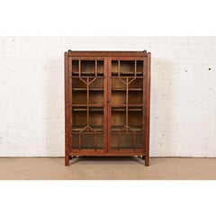 Stickley Brothers Style Antique Mission Oak Arts and Crafts Bookcase Circa 1900
