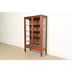 Stickley Brothers Style Antique Mission Oak Arts & Crafts Bookcase Cabinet, 1910
