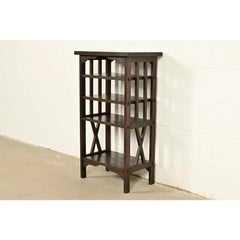 Stickley Brothers Style Antique Mission Oak Arts & Crafts Bookstand, Circa 1910