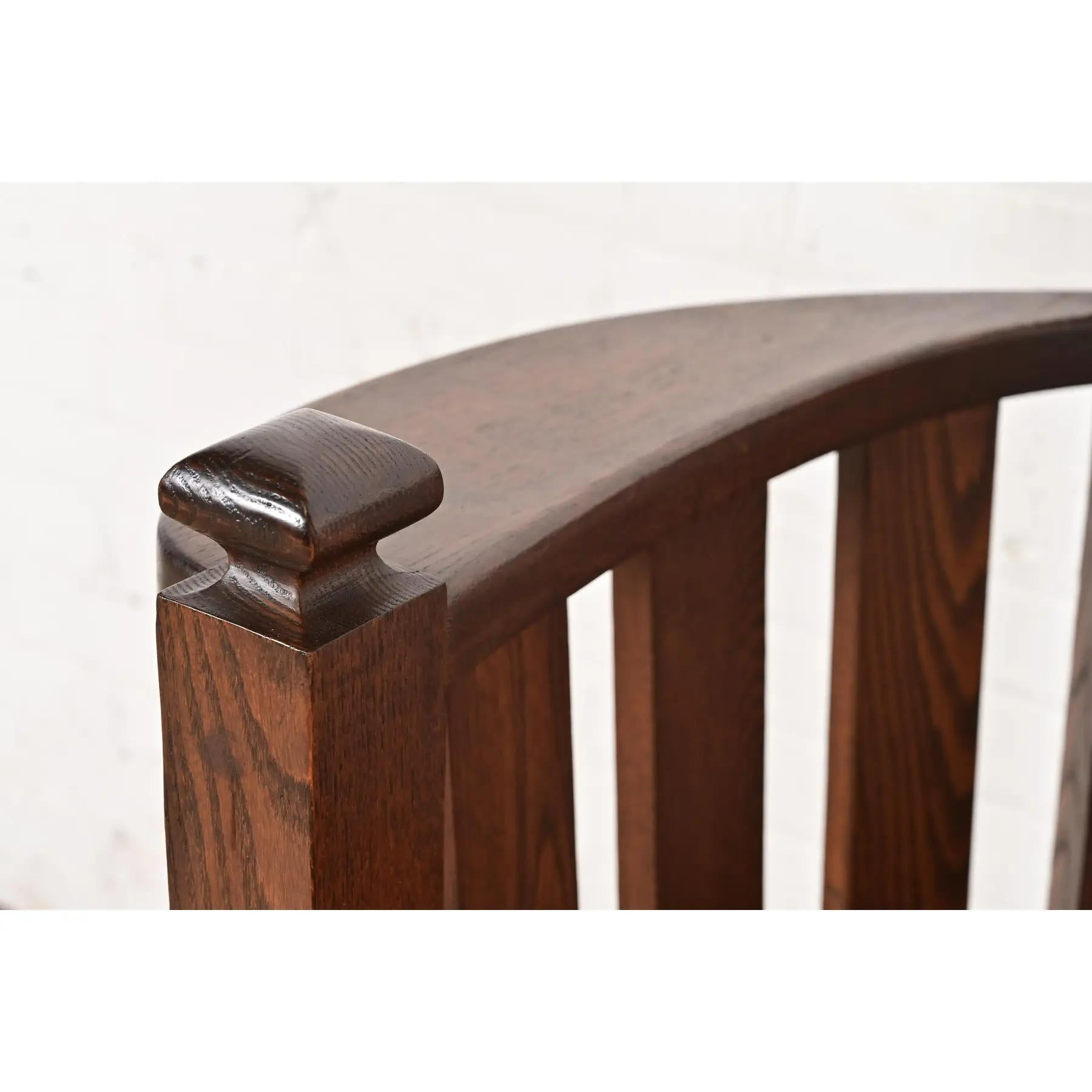 Sedia da club a cubo in stile Stickley Brothers, antica Mission Arts & Crafts in quercia in vendita 1