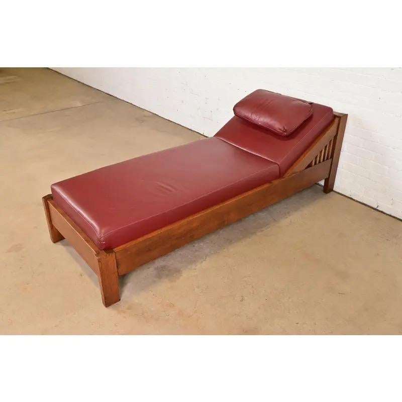 Stickley Brothers Stil antike Mission Arts & Crafts Daybed, CIRCA 1910 (Arts and Crafts) im Angebot