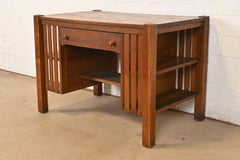 Stickley Brothers Style Antique Mission Oak Arts & Crafts Desk, Circa 1900