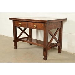Stickley Brothers Style Antique Mission Oak Arts & Crafts Desk, Circa 1910