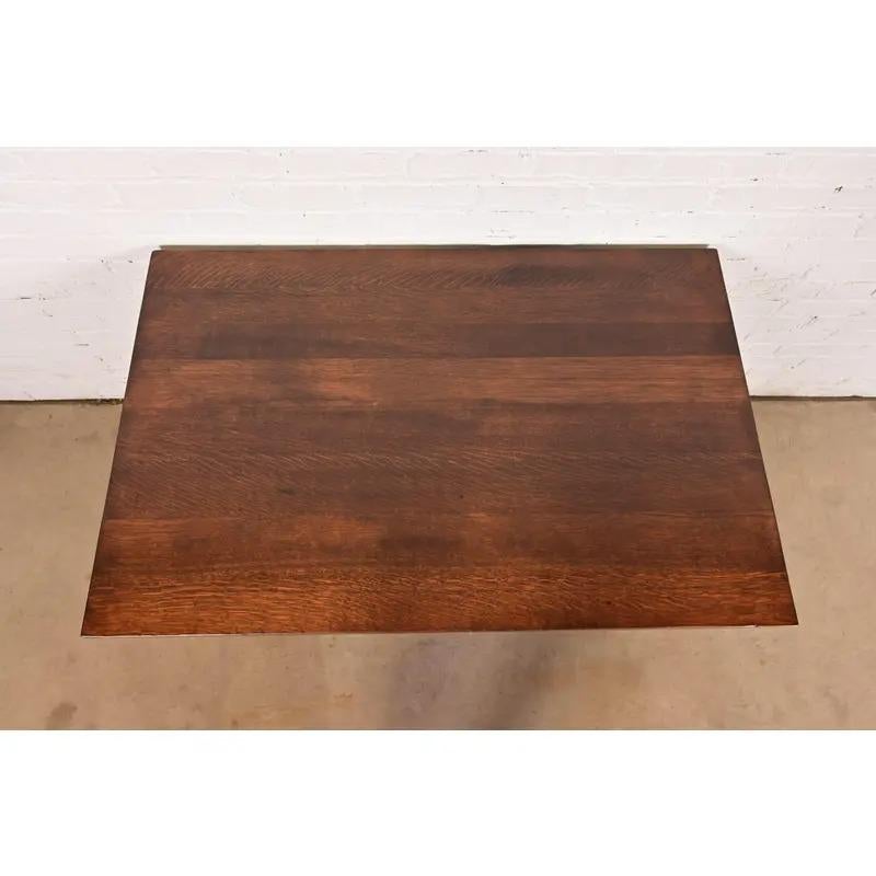 Scrivania Mission Arts & Crafts di Stickley Brothers in stile Oak, appena rifinita in vendita 5