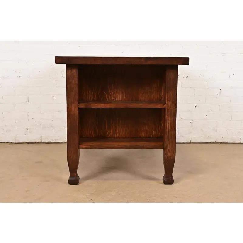 Scrivania Mission Arts & Crafts di Stickley Brothers in stile Oak, appena rifinita in vendita 6