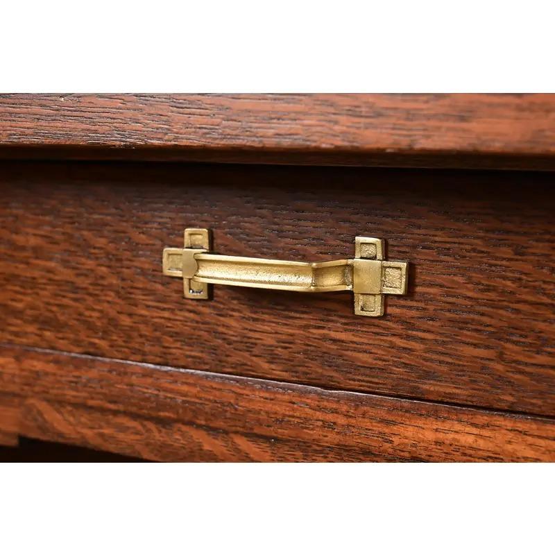 Scrivania Mission Arts & Crafts di Stickley Brothers in stile Oak, appena rifinita in vendita 2