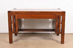 Stickley Brothers Style Antique Mission Oak Arts & Crafts Desk or Library Table