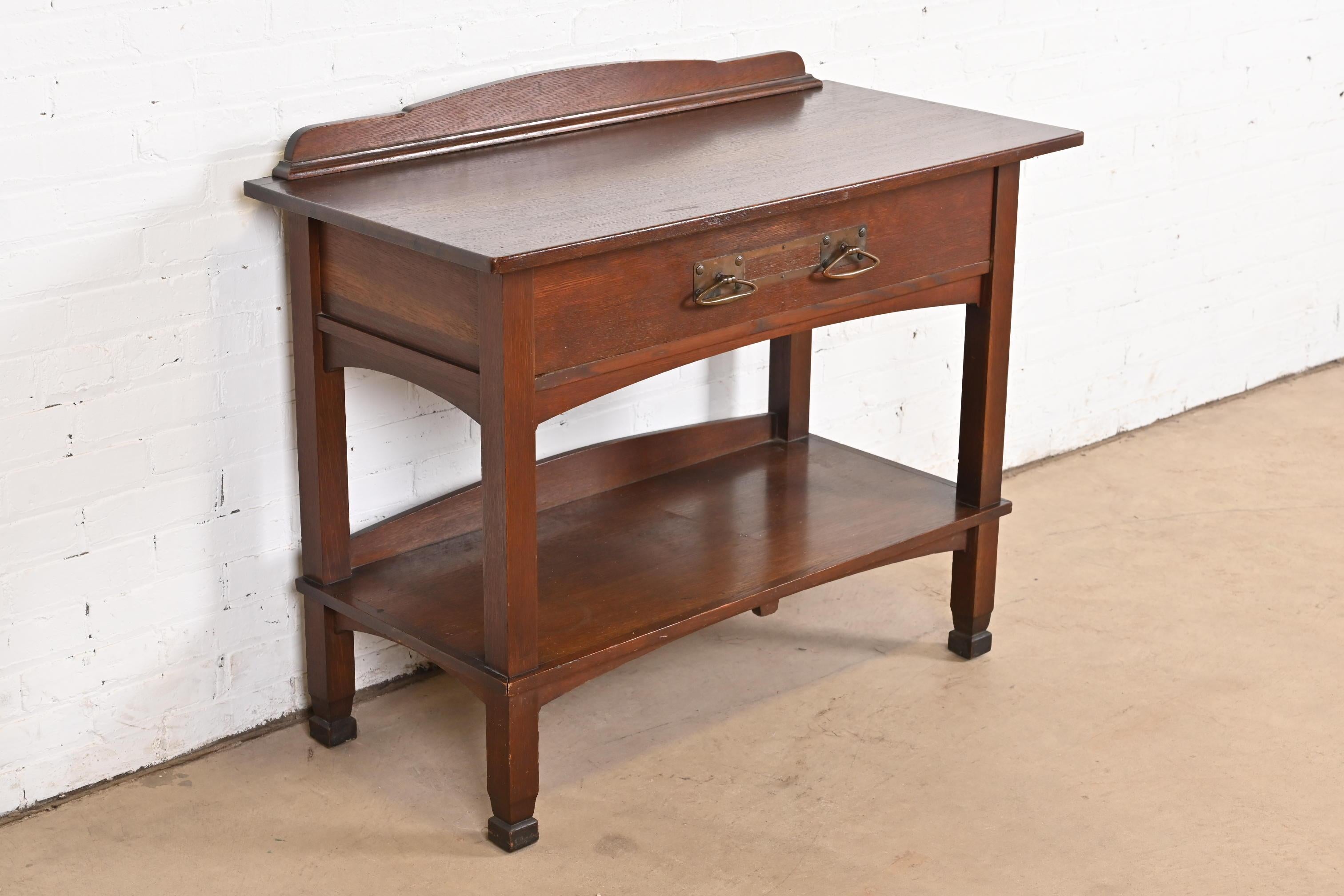 Aparador aparador de roble Mission Arts & Crafts antiguo estilo Stickley Brothers en Bueno estado para la venta en South Bend, IN