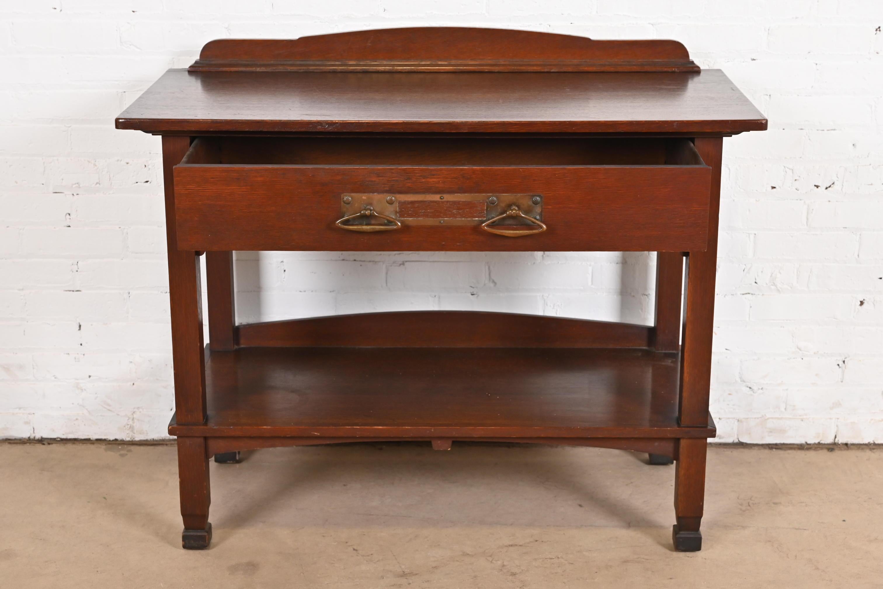 Aparador aparador de roble Mission Arts & Crafts antiguo estilo Stickley Brothers siglo XX en venta