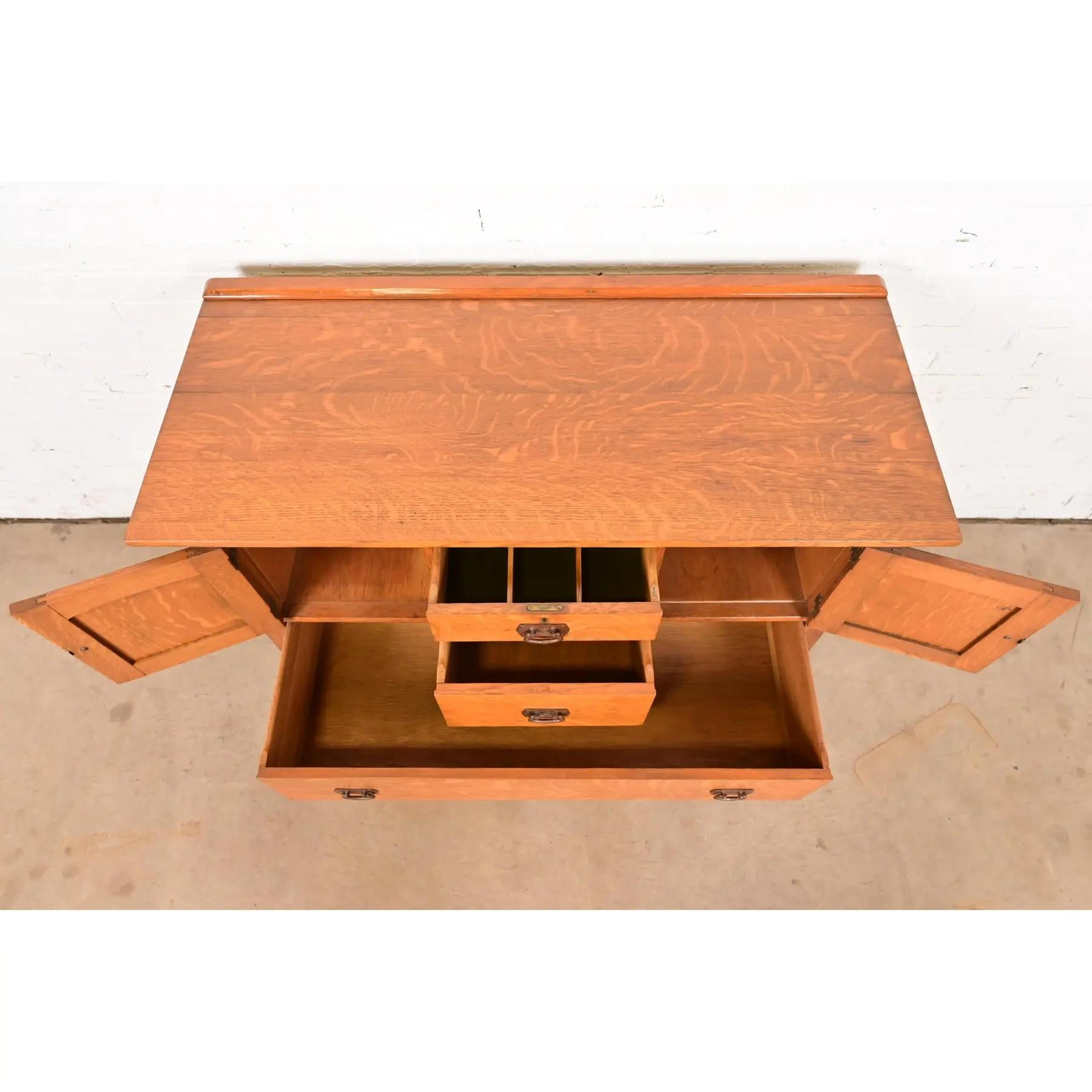 Stickley Brothers Stil Antike Mission Eichenholz Arts & Crafts Sideboard Buffet im Angebot 1