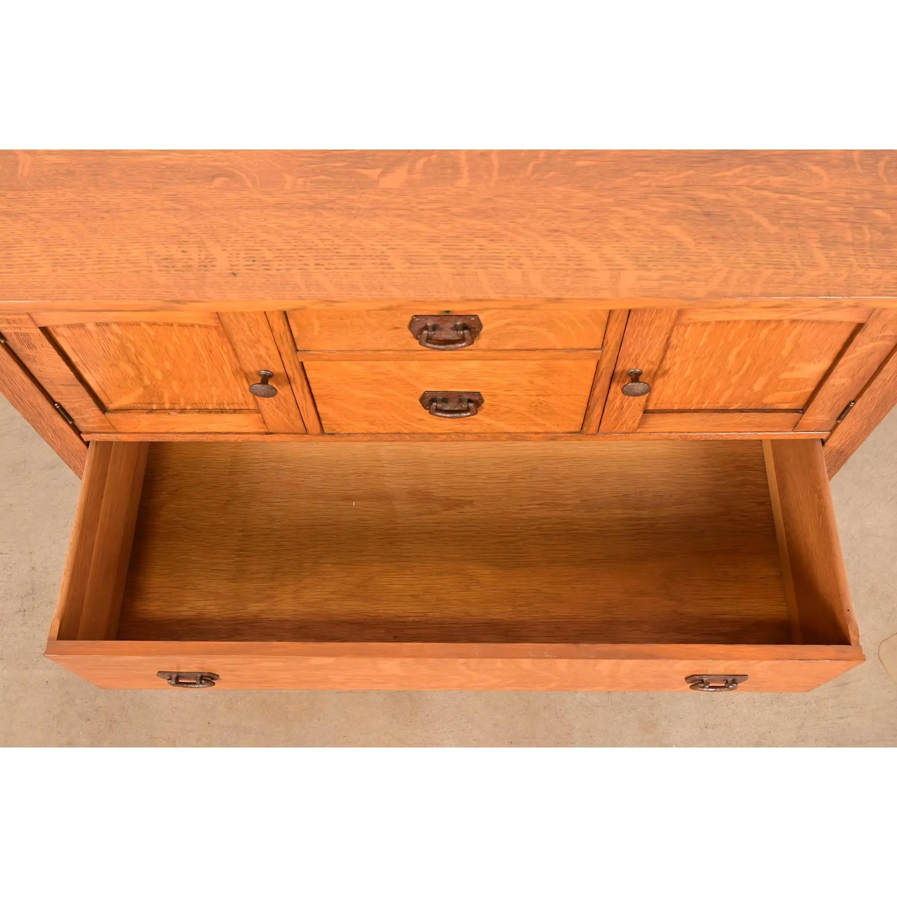 Stickley Brothers Stil Antike Mission Eichenholz Arts & Crafts Sideboard Buffet im Angebot 2