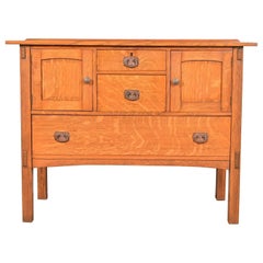 Stickley Brothers Style Antique Mission Oak Arts & Crafts Sideboard Buffet