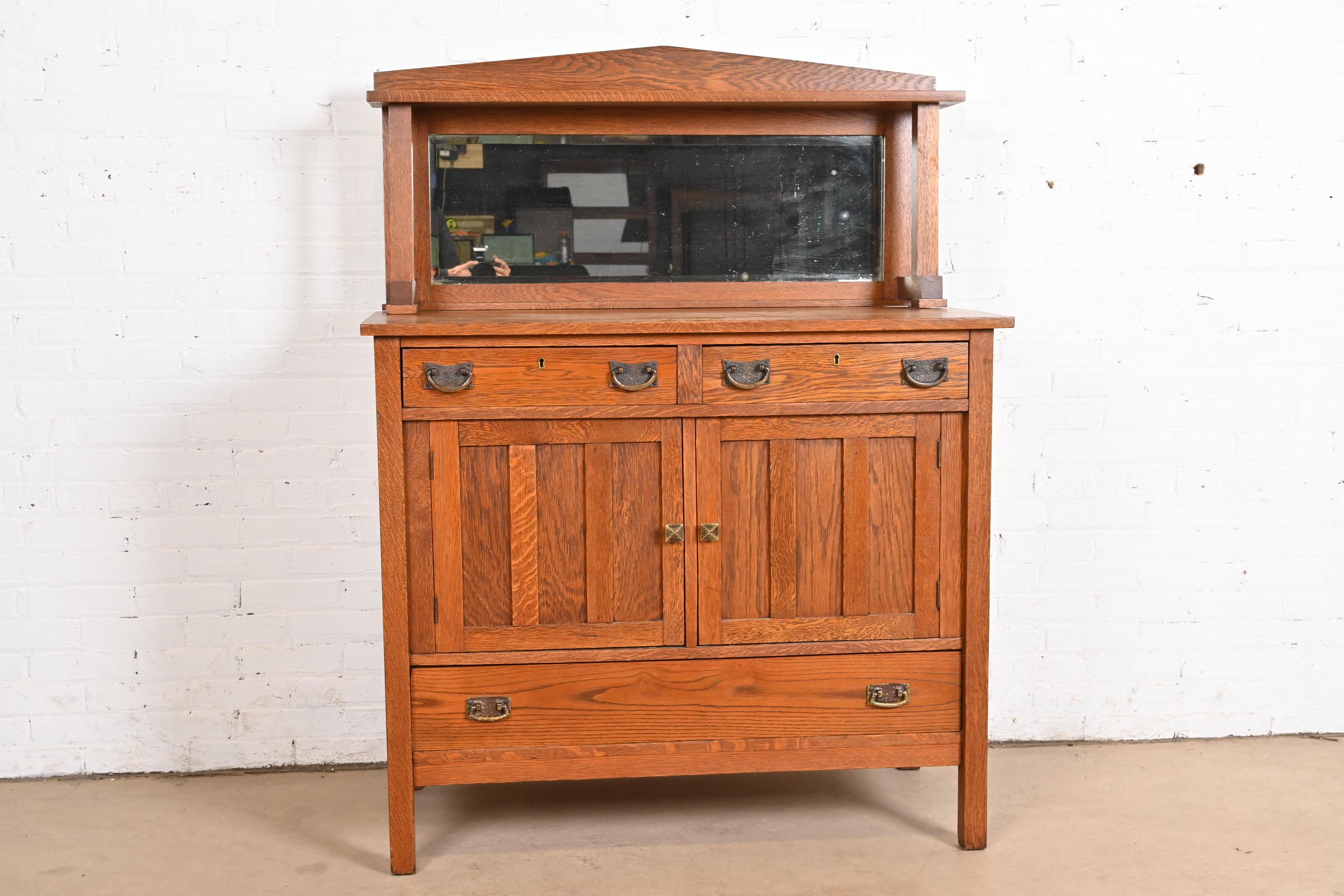 Americano Credenza Stickley Brothers stile Mission Antiques Arts & Crafts in vendita