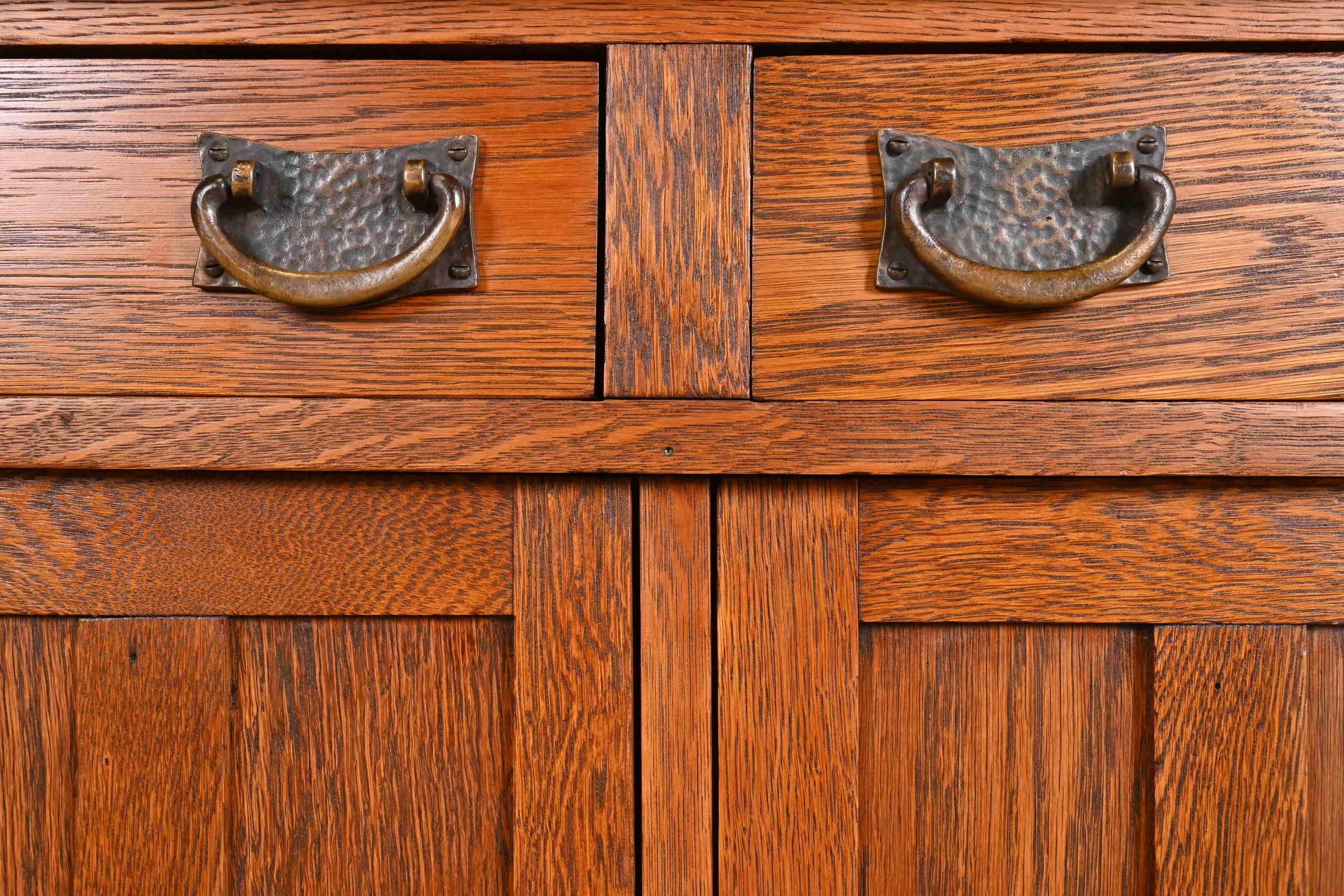 Rame Credenza Stickley Brothers stile Mission Antiques Arts & Crafts in vendita