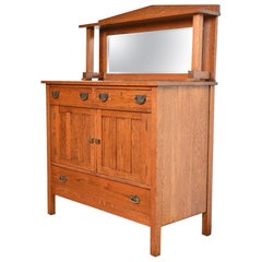 Stickley Brothers Style Antique Mission Oak Arts & Crafts Sideboard