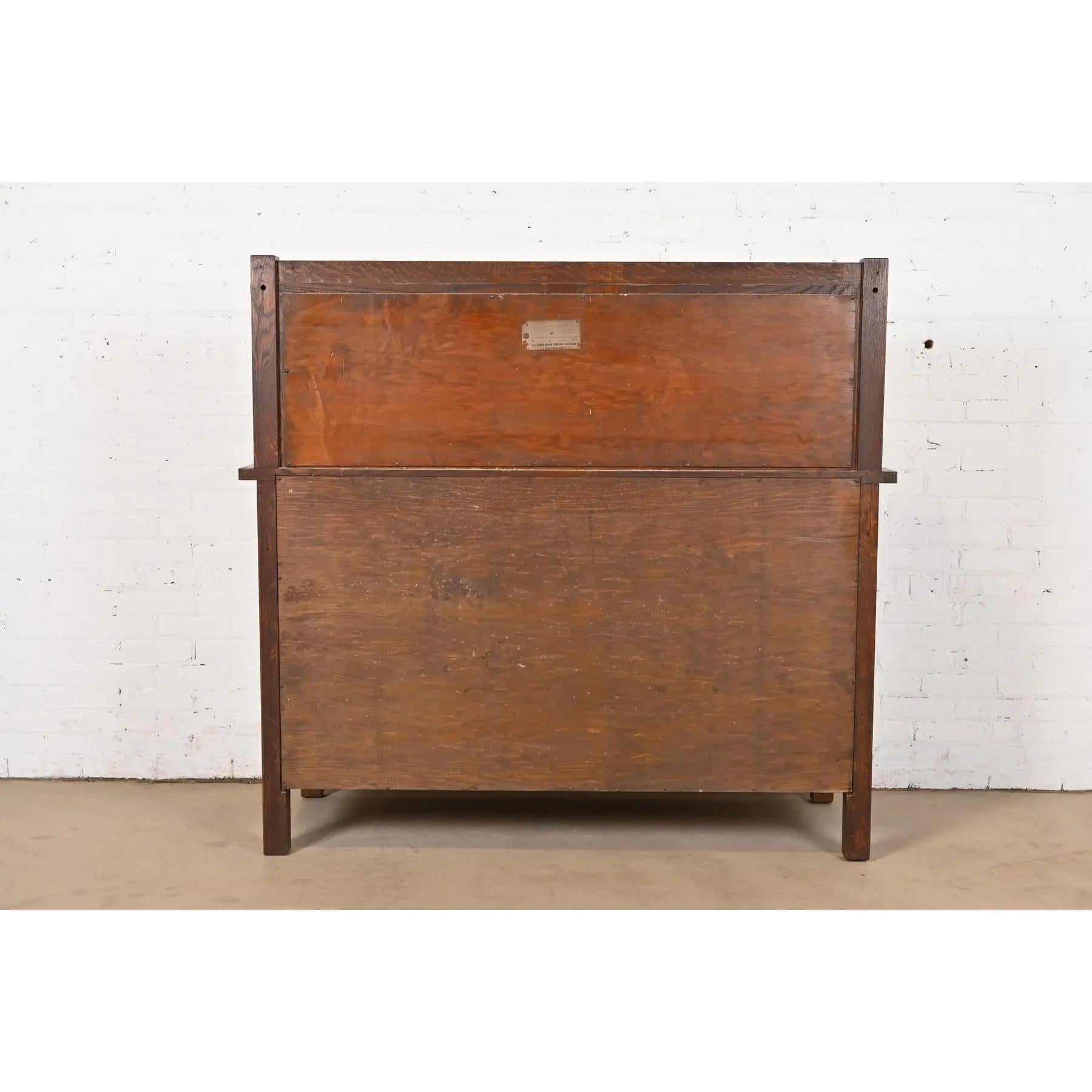 Credenza o mobile in stile Stickley Brothers in rovere Mission Arts & Crafts in vendita 4