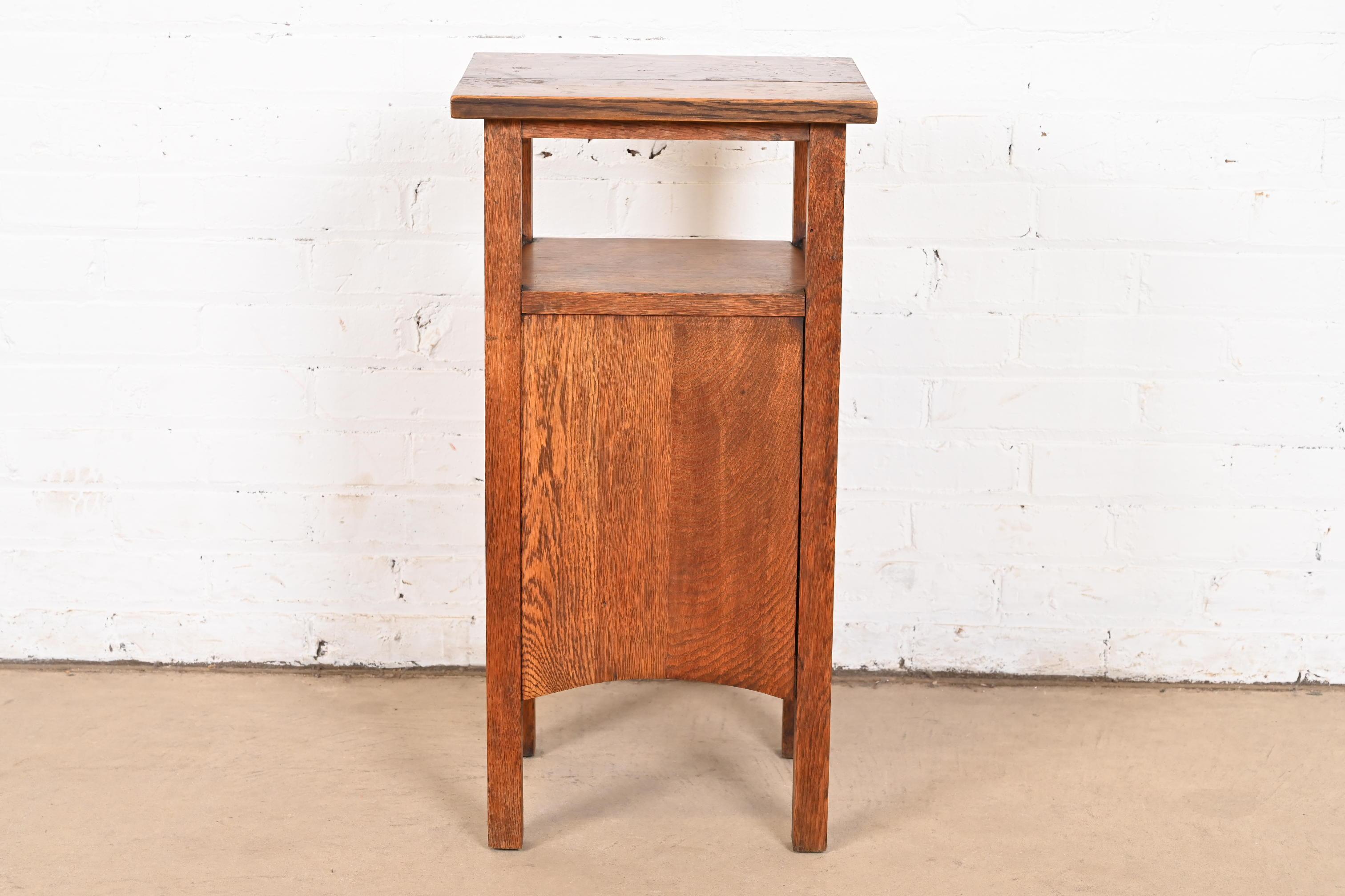 Smoking Stand Estilo Stickley Brothers Antiguo Mission Oak Arts & Crafts 5