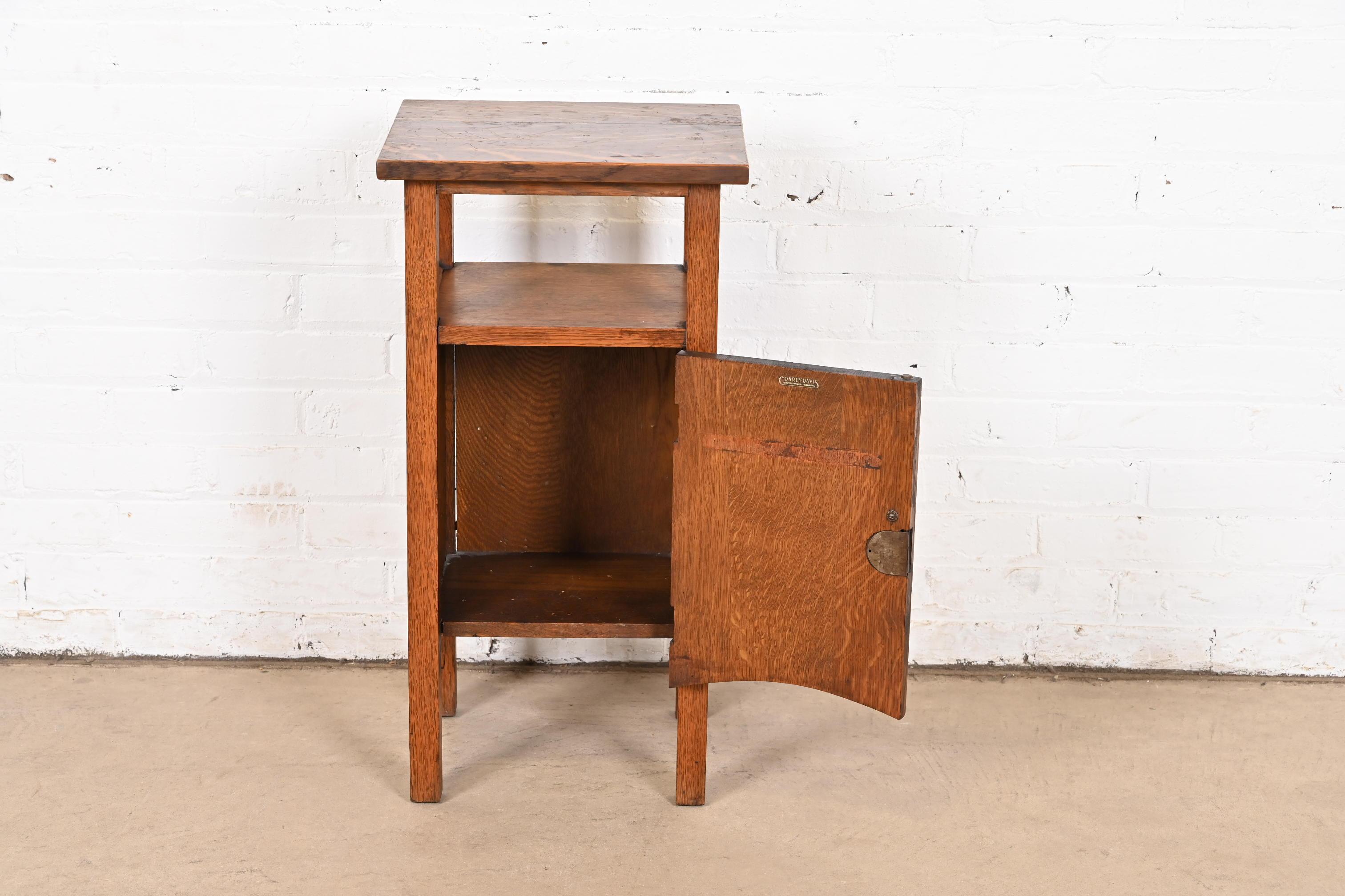 Smoking Stand Estilo Stickley Brothers Antiguo Mission Oak Arts & Crafts siglo XX