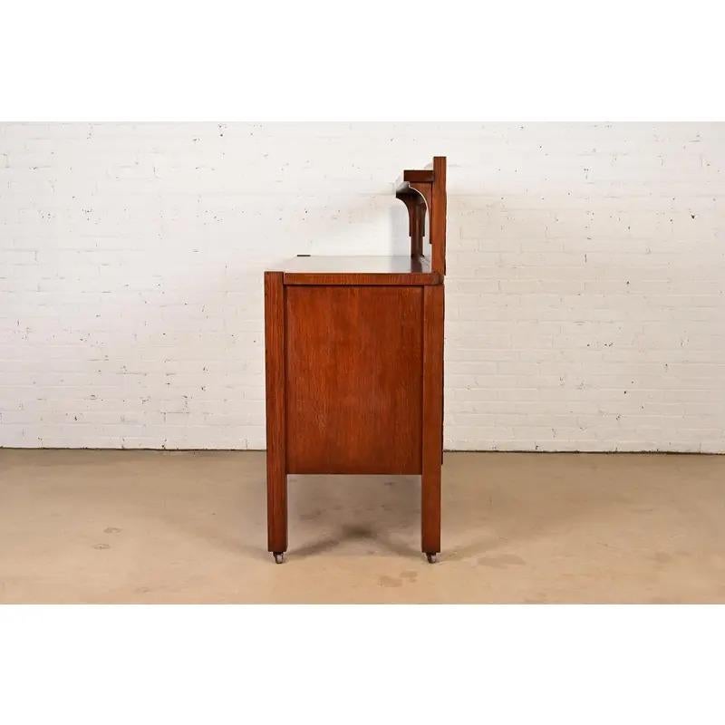 Stickley Brothers Stil Antike Mission Eiche Sideboard oder Bar Schrank, CIRCA 1900 im Angebot 5