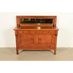 Stickley Brothers Style Antique Mission Tiger Oak Arts & Crafts Sideboard