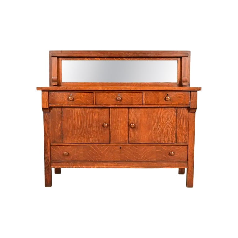 Aparador Antiguo Estilo Stickley Brothers Mission Tiger Oak Arts & Crafts