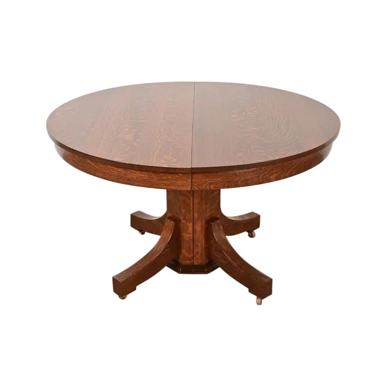 Table de salle à manger à rallonge de style Arts & Crafts de Stickley Brothers, récemment repeinte en vente