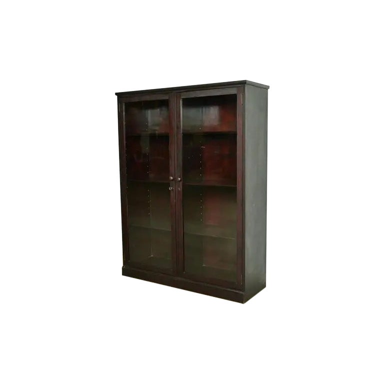 Stickley Brothers Style Arts & Crafts Mahogany Bookcase Cabinet, Circa 1900 For Sale