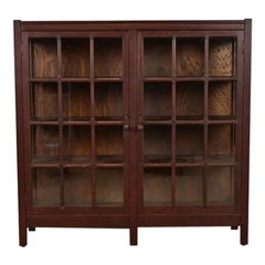 Stickley Brothers Style Mission Oak Arts & Crafts Bookcase Cabinet, Circa 1900