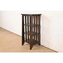 Stickley Brothers Style Mission Oak Arts & Crafts Bookcase or Magazine Rack