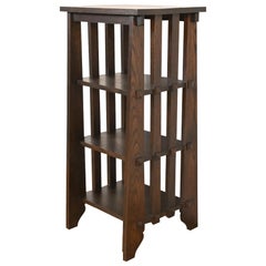 Stickley Brothers Style Mission Oak Arts & Crafts Bookcase or Magazine Rack