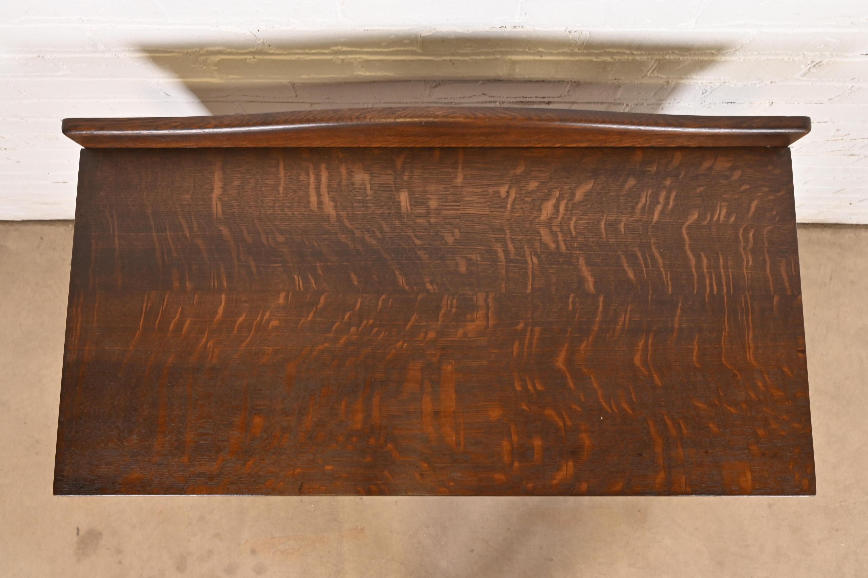 Stickley Brothers Style Mission Arts & Crafts Buffet Server, neu lackiert, Eiche im Angebot 3