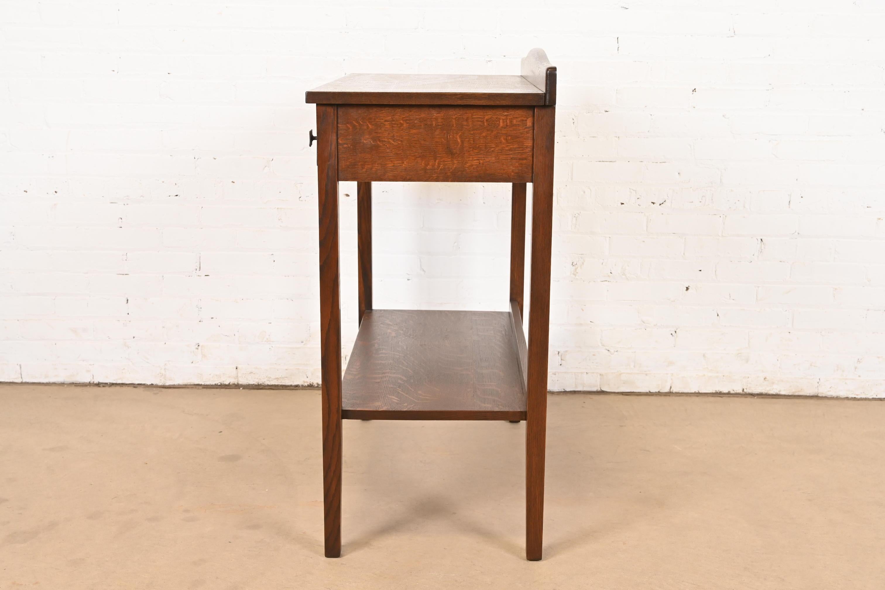 Stickley Brothers Style Mission Arts & Crafts Buffet Server, neu lackiert, Eiche im Angebot 4